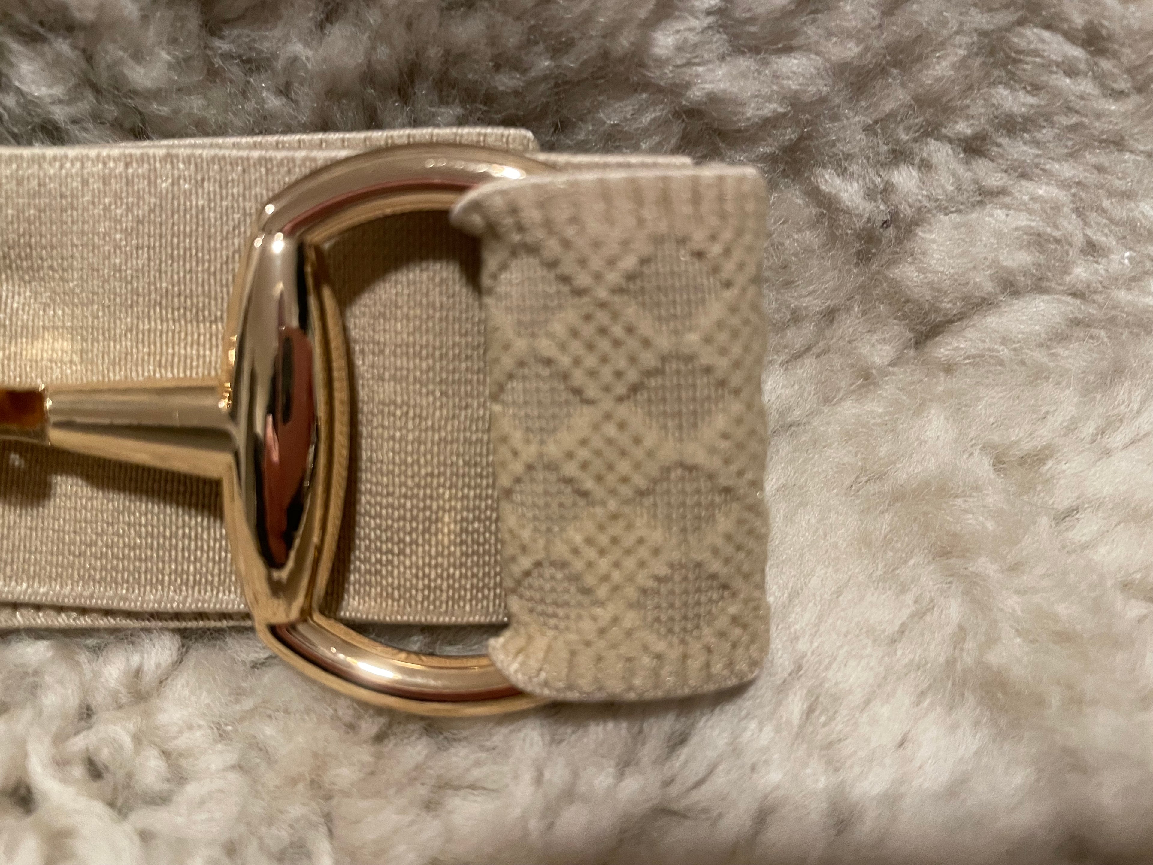 Snaffle bit Belte beige/gull