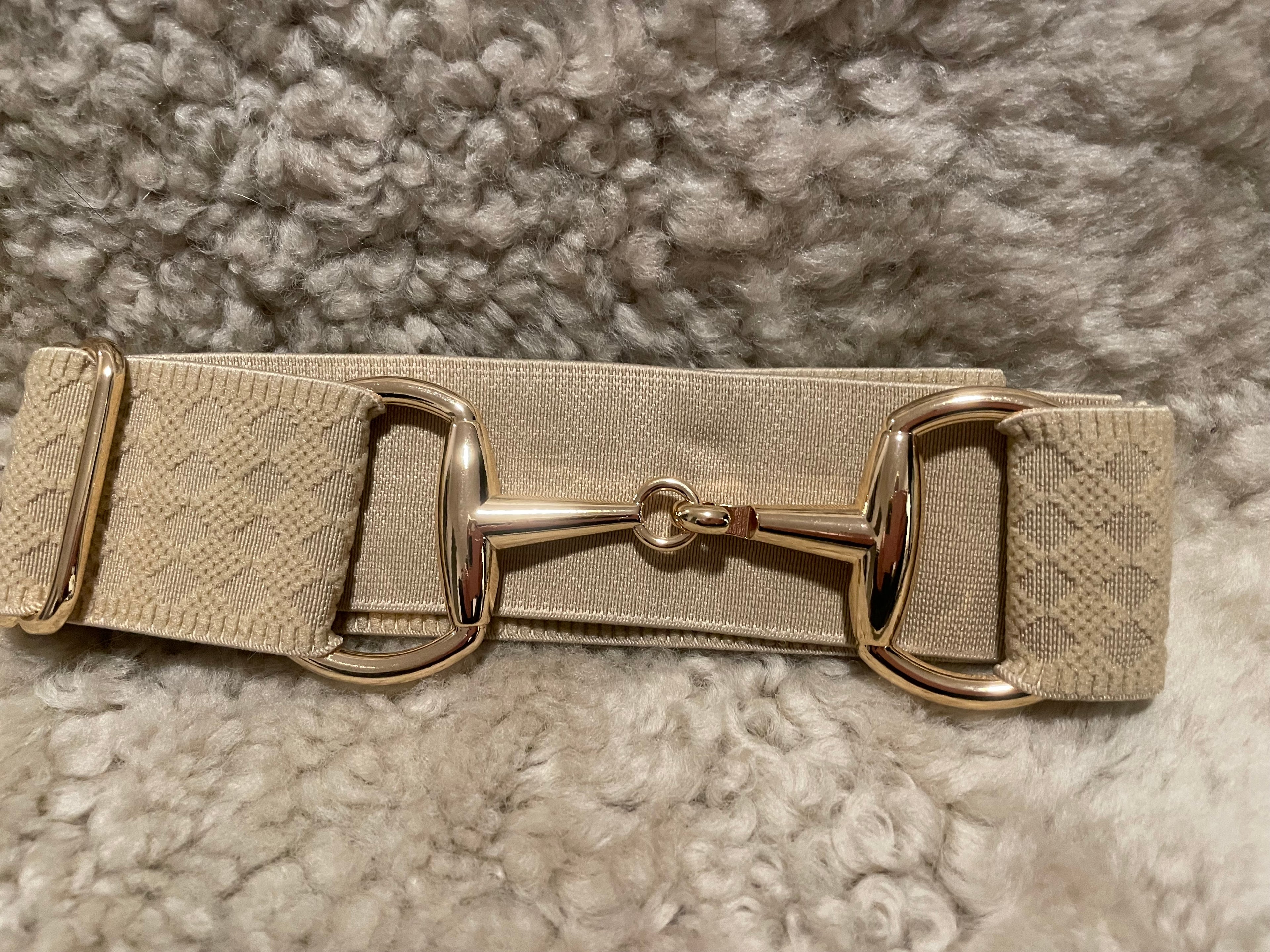 Snaffle bit Belte beige/gull