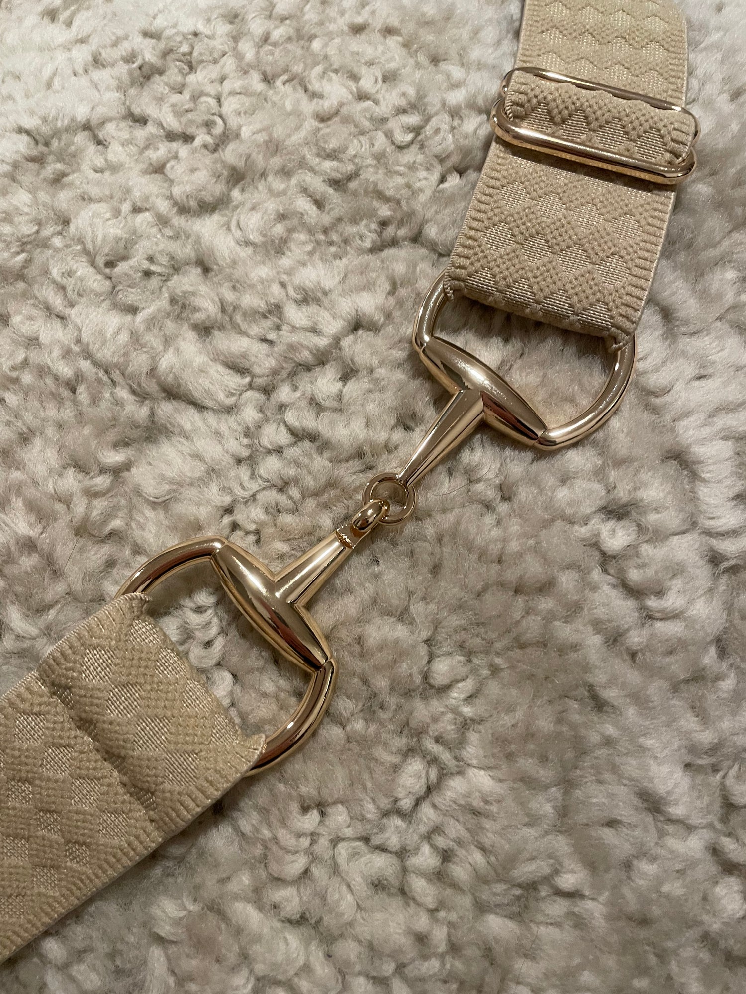 Snaffle bit Belte beige/gull