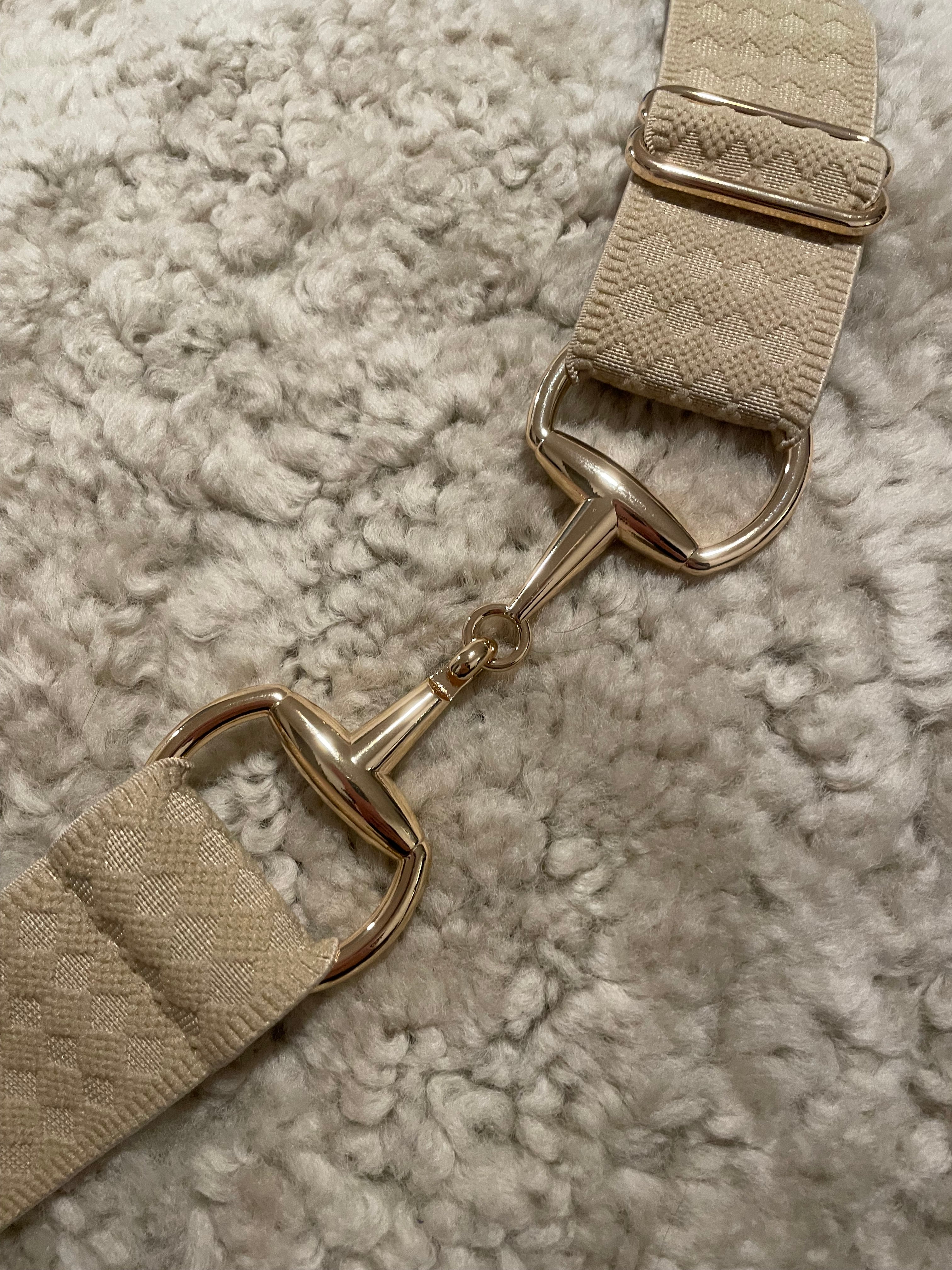 Snaffle bit Belte beige/gull